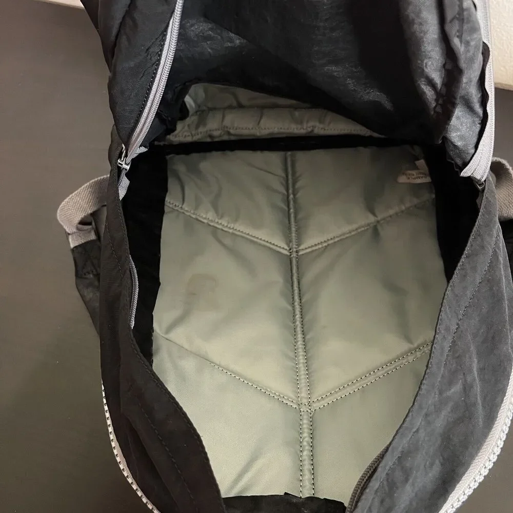 Kipling Hiker Expandable Backpack -Black Mint‎ Trim